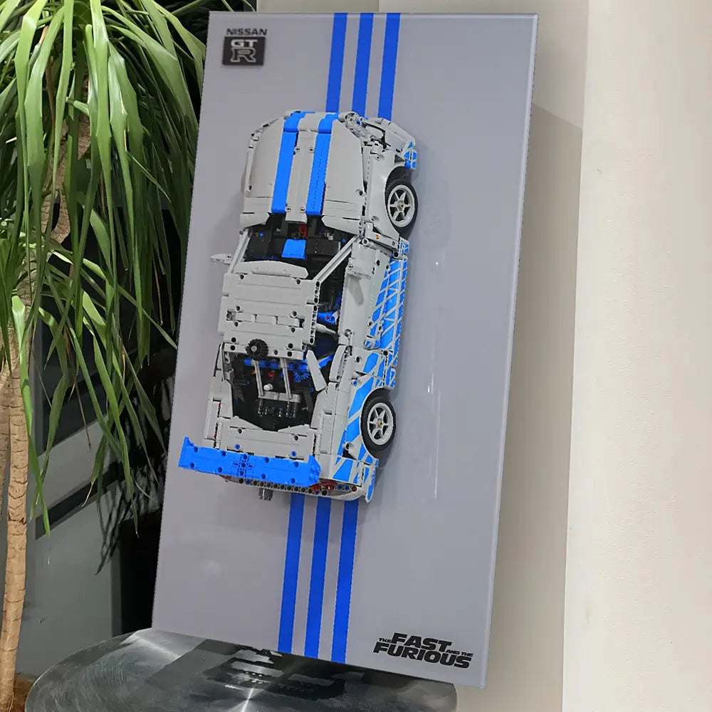 LEGO™ Frame for Fast & Furious Displayed in a FLOATING Style