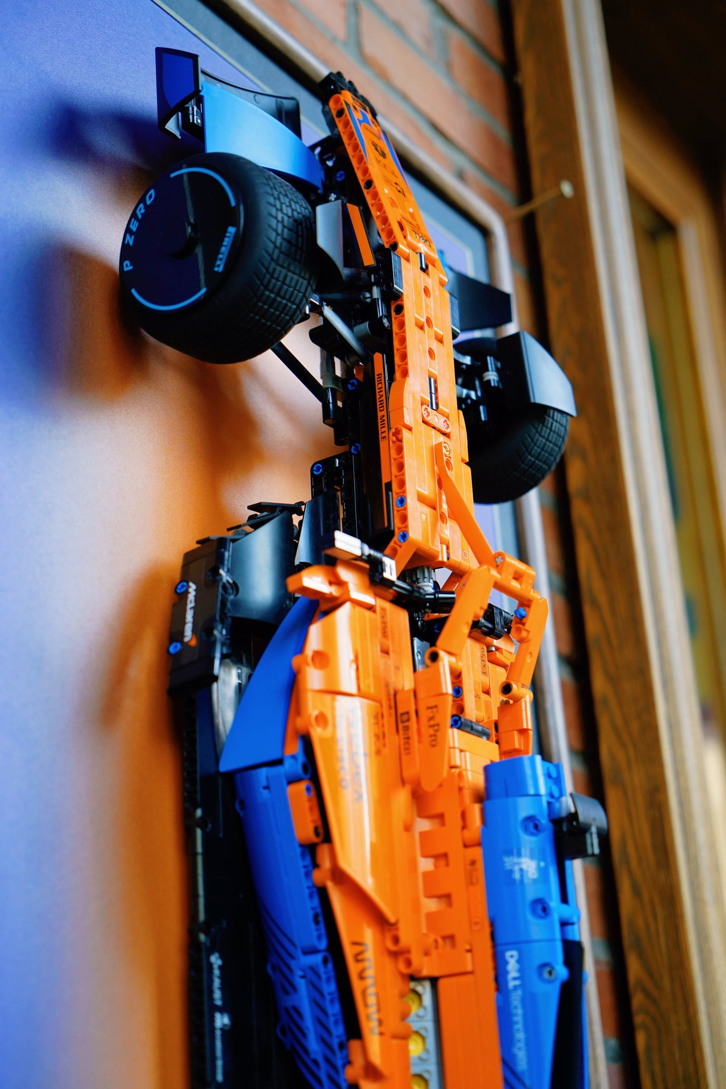 Premium LEGO® Technic™ Display Frame Handcrafted Black Walnut Wood.