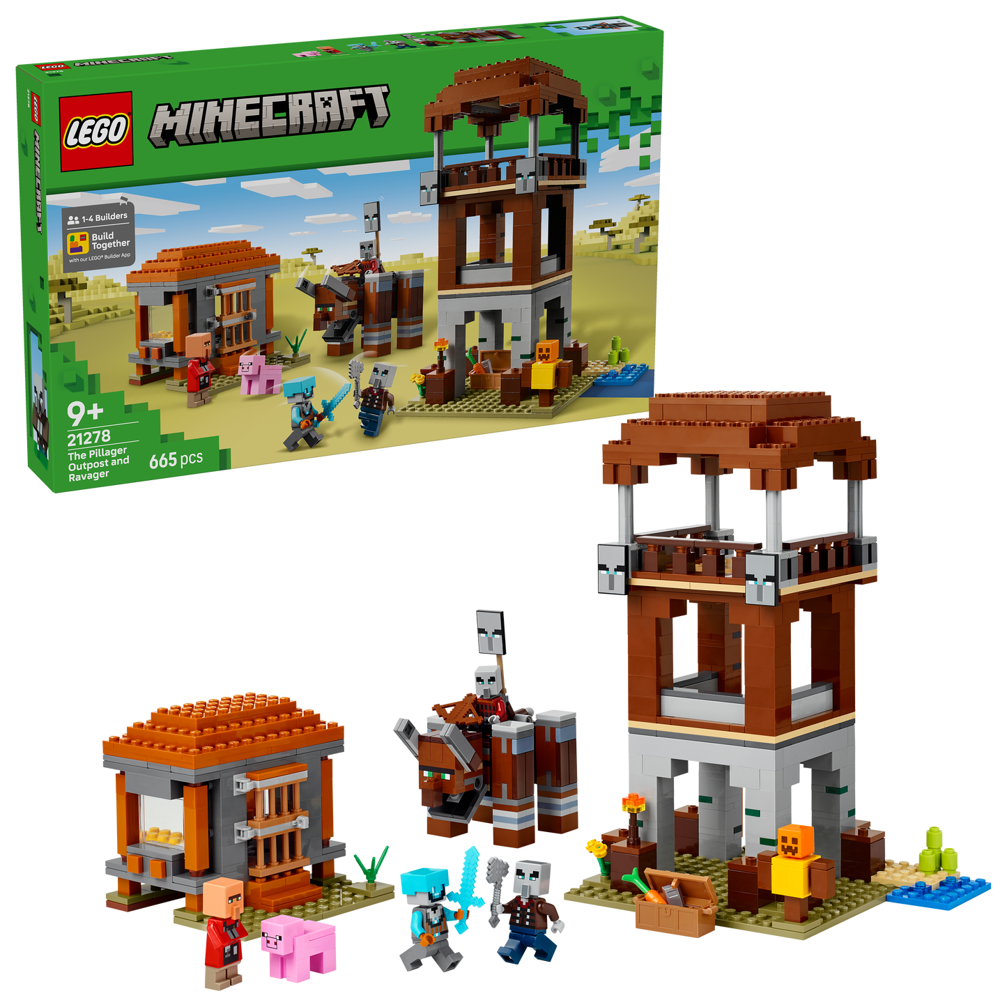 LEGO® Minecraft 21278 Ein Verwüster am Plünderer-Außenposten