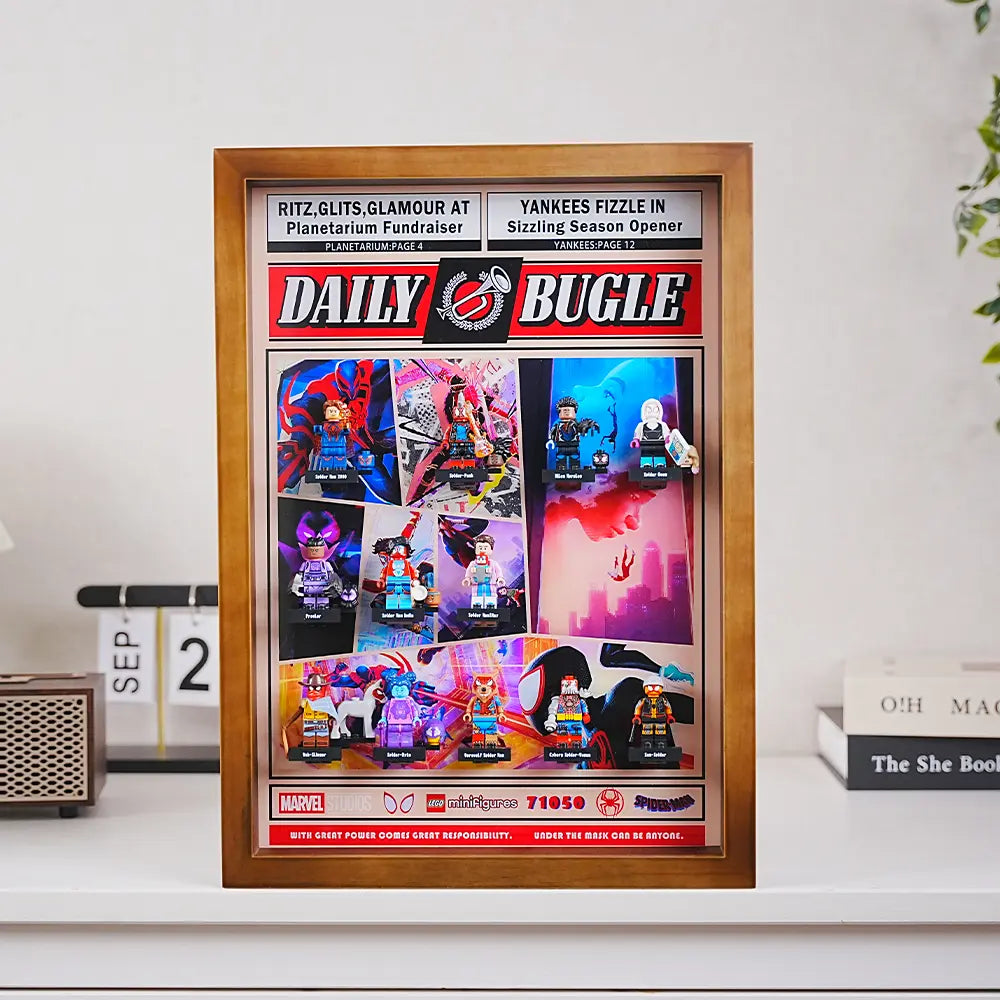 LEGO™  wooden Show Case for Spider-Man: Across the Spider-Verse Minifigures Plus (71050)