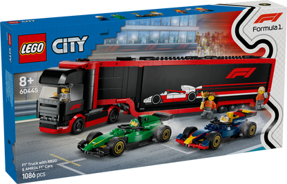 LEGO® City 60445 F1® Transporter mit RB20 & AMR24 F1® Rennautos