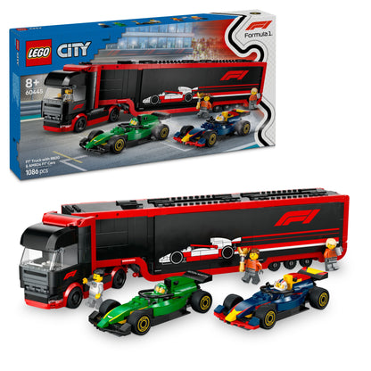 LEGO® City 60445 F1® Transporter mit RB20 & AMR24 F1® Rennautos