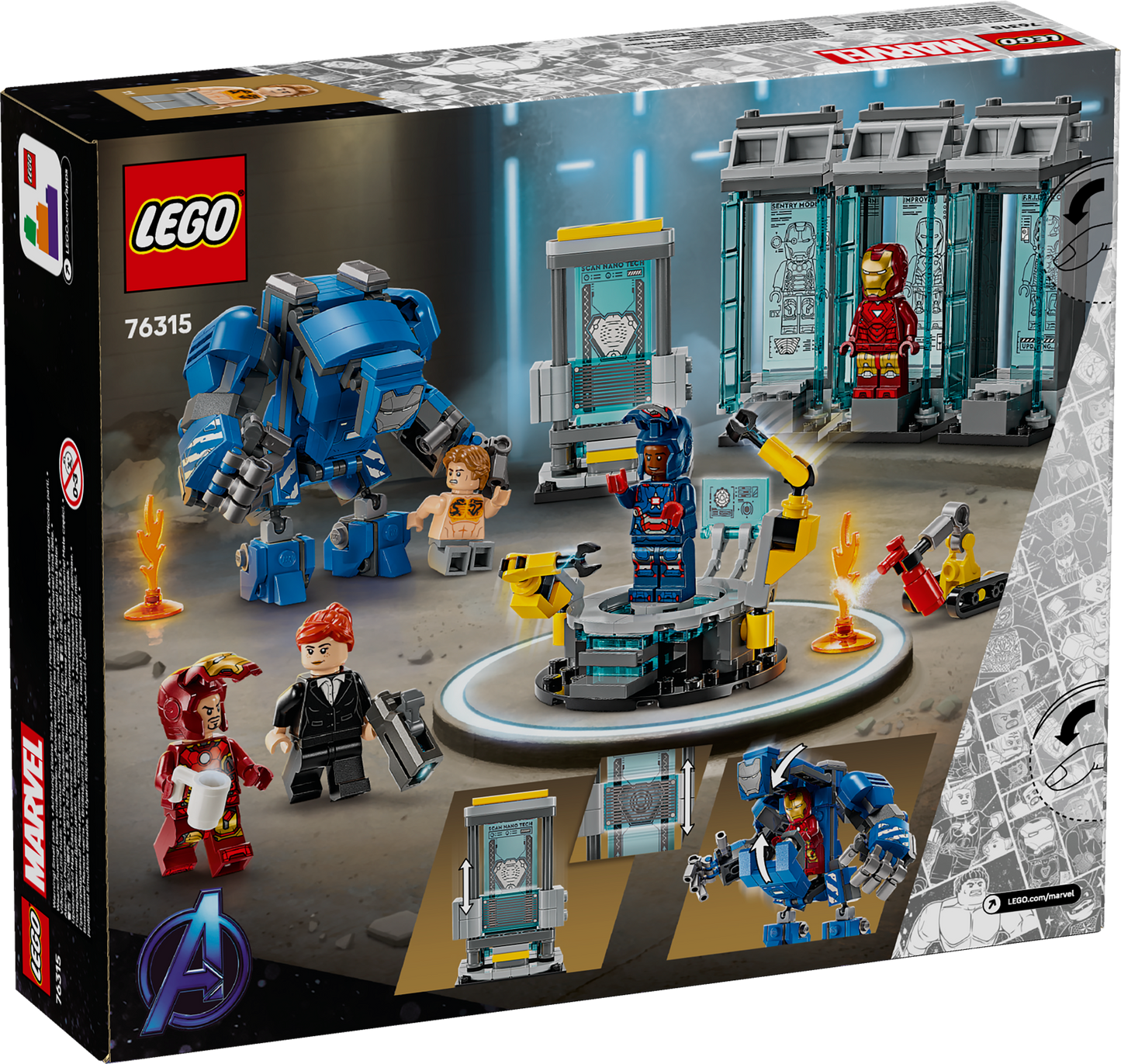 76315 Iron Man's Laboratory: Hall of Armour