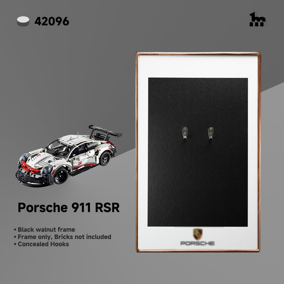 Premium LEGO® Technic™ Display Frame Handcrafted Black Walnut Wood.