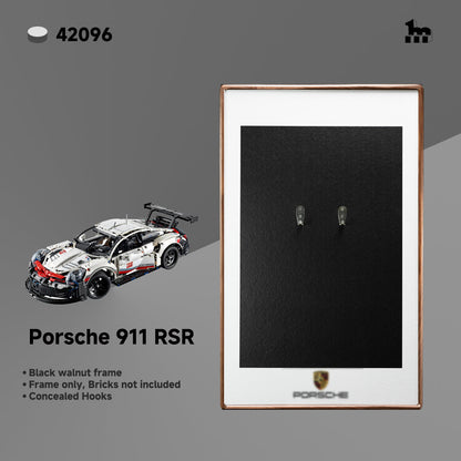 Premium LEGO® Technic™ Display Frame Handcrafted Black Walnut Wood.