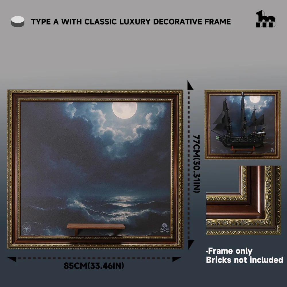 Premium  Display Frame for LEGO® ICONS 10365 Captain Jack Sparrow's Pirate Ship