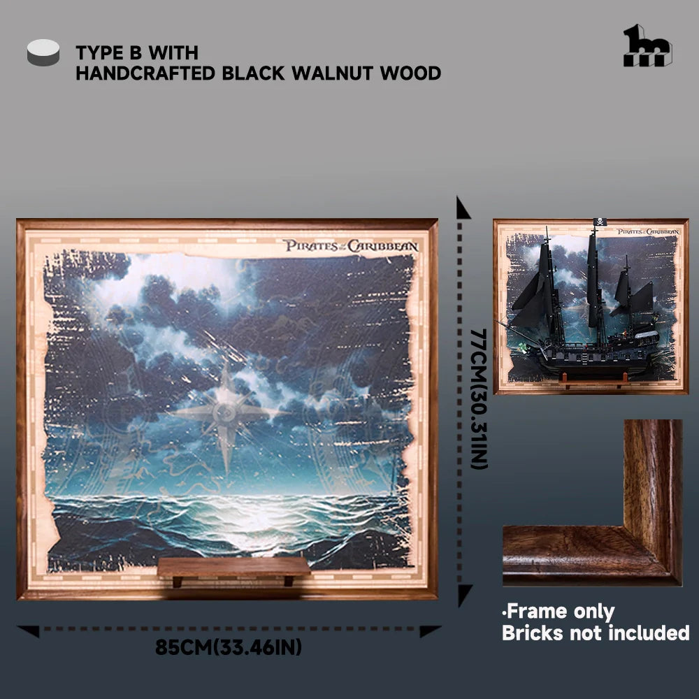 Premium  Display Frame for LEGO® ICONS 10365 Captain Jack Sparrow's Pirate Ship