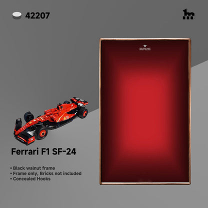 Premium LEGO® Technic™ Display Frame Handcrafted Black Walnut Wood.